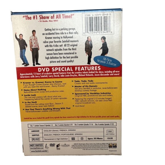 Seinfeld - Season 3 (DVD, 2004, 4-Disc Set) - Picture 6 of 11